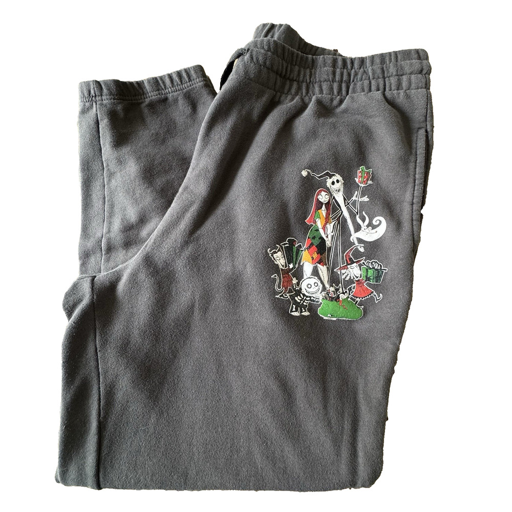 Disney Nightmare before Christmas Sweatpants Womens Size XL Jack And Sally